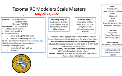 Texoma RC Modelers Scale Masters May 28-29